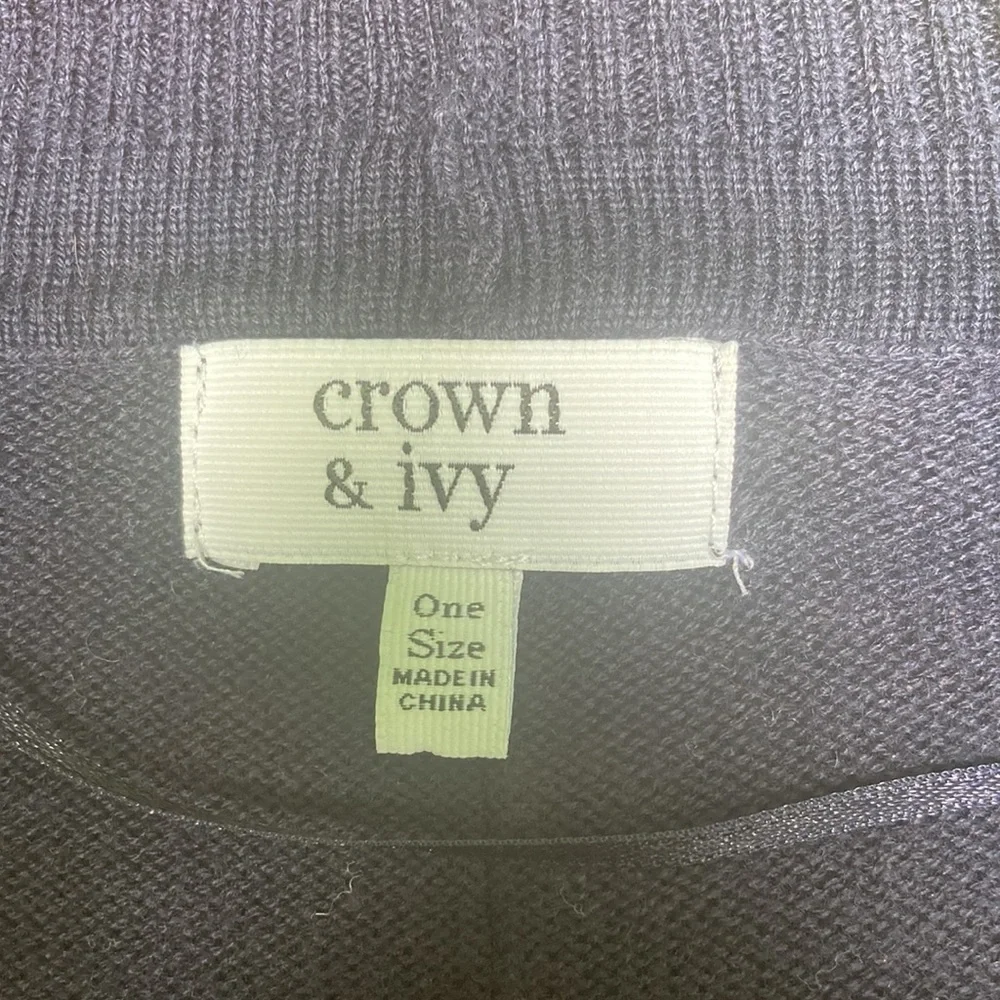 Crown & Ivy blue cotton wool blend cape